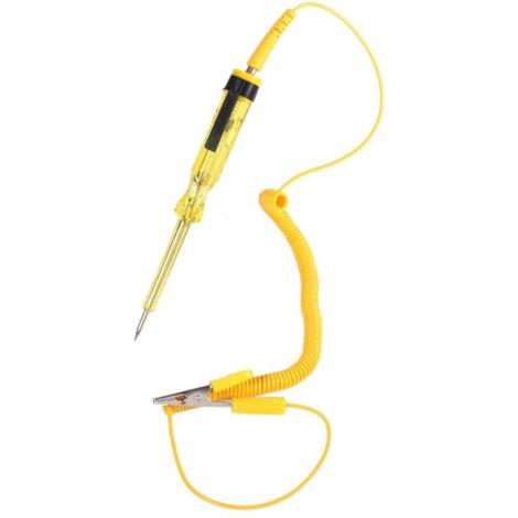 Testeur de Circuit de véhicule automobile DC 6V 12V 24V stylo de Test de tension d'ampoule crayon jaune