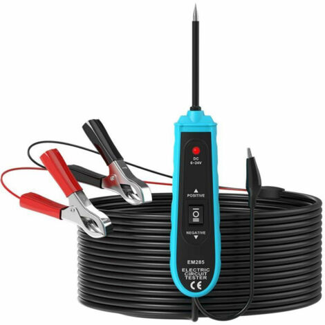 Testeur de circuit électrique de voiture EM285 contre les surcharges 6-24V avec sonde de puissance détachable pour Testeur de circuit Traceur de.