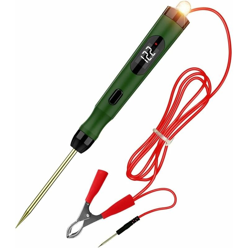 Testeur de Circuit éLectrique de Voiture Sonde 5V-30V Stylo de Test de Circuit D'Affichage NuméRique Testeur de Circuit de Voiture Stylo de Test de