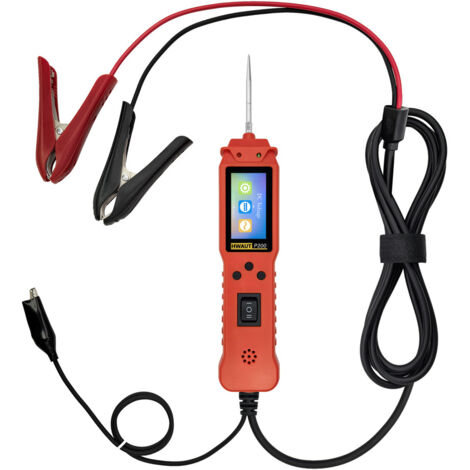 Testeur de Circuits Automobile Multifonction P100pro/P200 - Détecteur de Tension 12V/24V DC, Vérificateur de Polarité et Continuité pour Diagnostic Électrique - Compact & Portable-Alovez