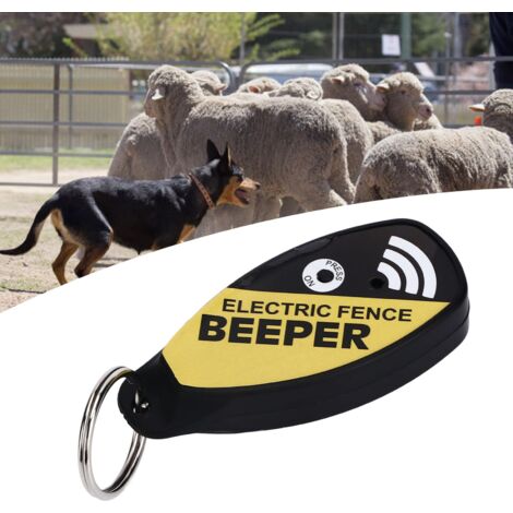 Testeur de clôture électrique KIMISS, 40 mm, porte-clés, avertisseur sonore ABS, testeur de tension ABS pour ferme, jardin, moutons, animaux domestiques, chevaux