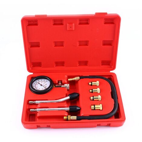 Testeur de Compression de moteur à essence, Kit de jauge de Test, étui à outils de Garage pour voiture et moto