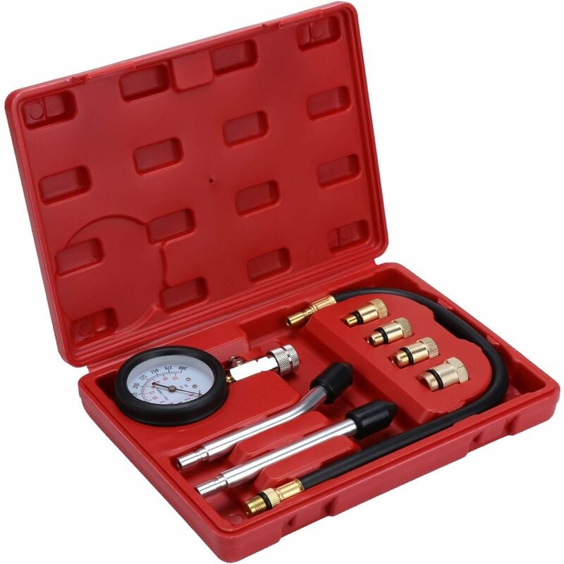ZVD - Testeur de Compression Moteurs - Coffret de Diagnostic pour Moteur Essence avec Manomètre
