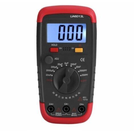 Testeur de condensateur numérique 0,1pF à 20000uF – Rétroéclairage LCD – Plage de mesure 200pF à 2000uF – Précision +/- 0,5%