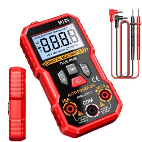 Testeur de continuité, multimètre numérique intelligent, compact et léger, 4,53 x 2,36 pouces, instrument de mesure pour la construction, l'énergie solaire, l'industrie, l'automobile et le diagnostic