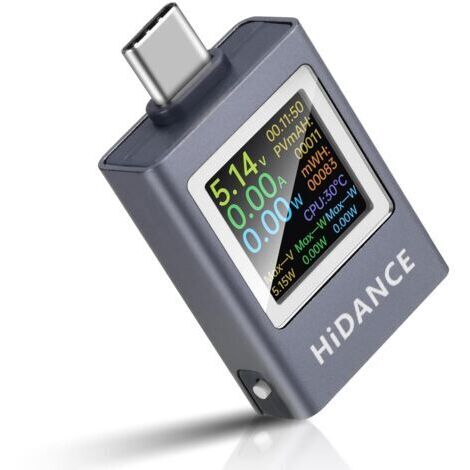 Testeur de courant et de puissance, affichage numérique multifonctionnel, convertisseur de tension CC 13 en 1 (4,5-50 V), compatible avec la charge des téléphones portables USB-C et doté de la fonctio