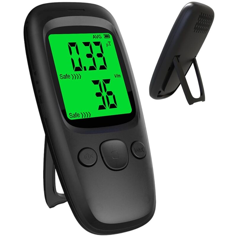 Testeur de de rayonnement électromagnétique, détecteur de rayonnement de électromagnétique - Détecteur de EMF portable avec écran LCD Détecteur