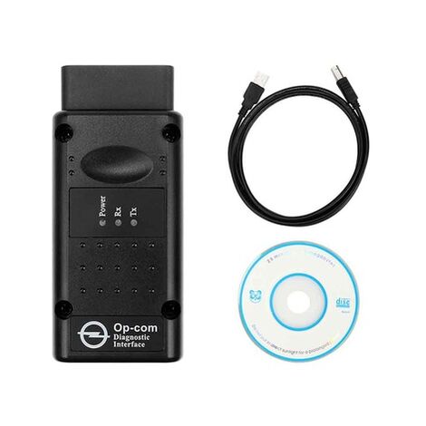 Testeur de diagnostic d'interface, voiture OPCOM 2012V Can OBD2 Oper Firmware V1.99, USB, noir