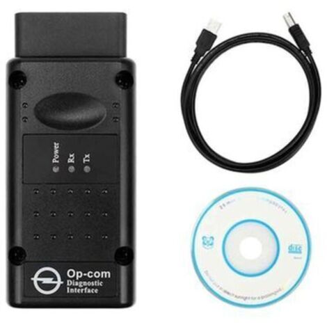 Testeur de diagnostic d'interface, voiture OPCOM 2012V Can OBD2 Oper Firmware V1.99, USB, noir