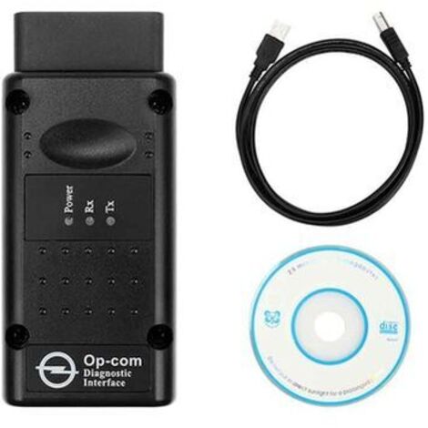 Testeur de diagnostic d'interface, voiture OPCOM 2012V Can OBD2 Oper Firmware V1.99, USB, noir