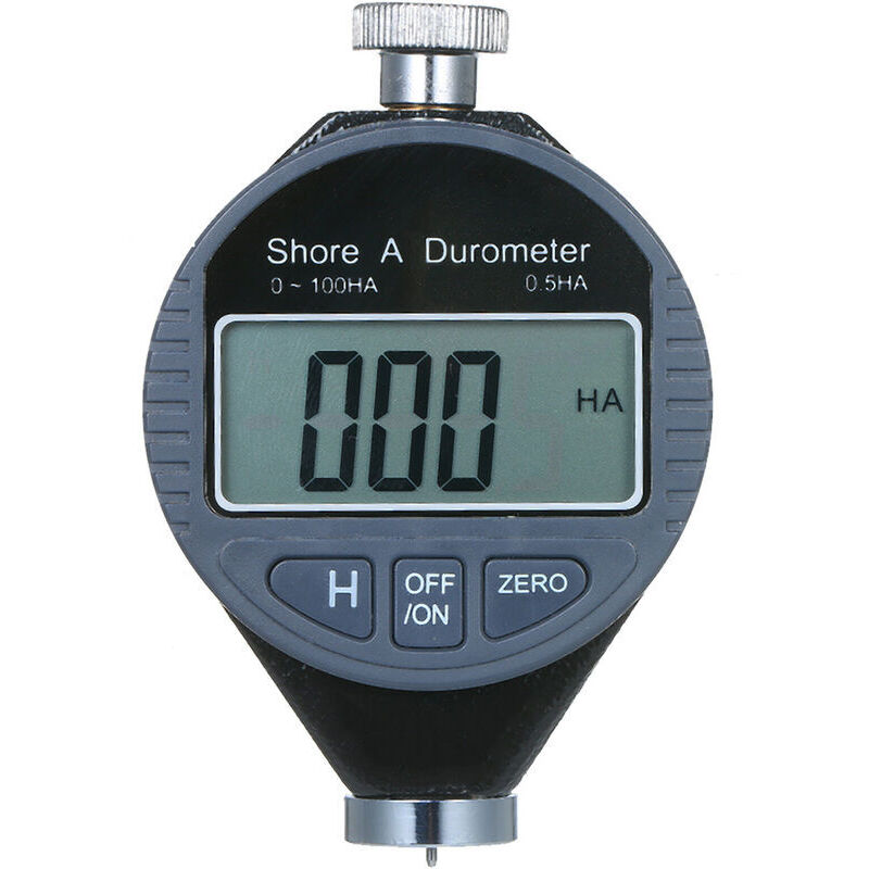 Testeur de dureté portable 0-100HA Shore A Échelle de duromètre numérique pour cuir de gel de silice en caoutchouc avec grand écran LCD (LX-A)
