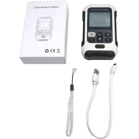 Testeur de Fibre Optique 4 en 1 Portable Rechargeable -70 à +10dBm pour Réseaux et Télécommunications