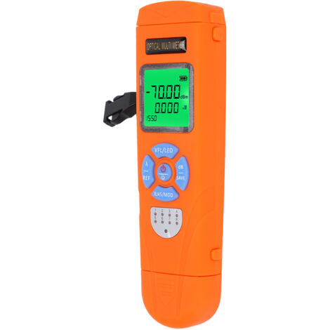 Testeur de fibre optique-50 à + 26 dBm 850-1650 nm OPM 50 km VFL multifonction avec test RJ45 et lumière LED