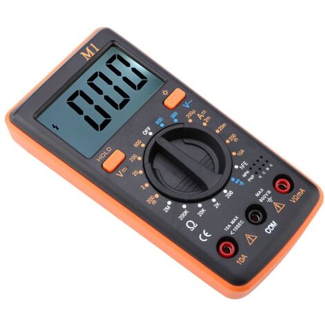 Testeur de Multimètre Numérique, Multimètre Numérique à Sélection Automatique, Testeur de Tension CC/CA M1 pour la Maison D'usine (Orange)