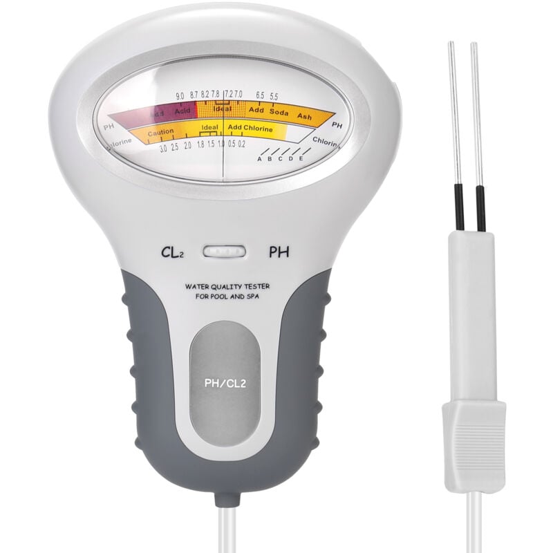 Qersta - Testeur 2 en 1 de ph et de chlore - Mesure précise de la qualité de l'eau pour piscine et Aquarium