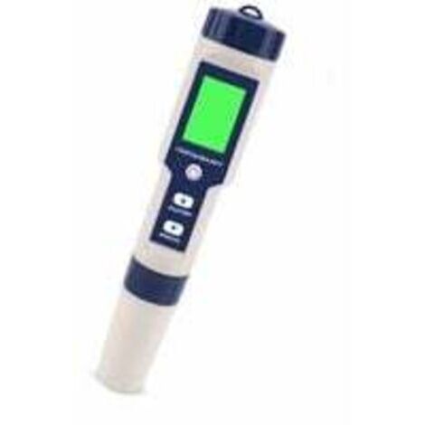 Testeur de pH électronique 5 en 1, appareil de mesure de la qualité de l'eau avec mesure de la salinité, de la température, du pH, du TDS et de la CE, écran LCD et lecture précise, pour l'eau potable,