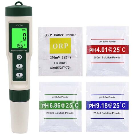 Testeur de pH électronique Ulisem, testeur d'eau de piscine 10 en 1 avec rétroéclairage, pH/TDS/SG/EC/ORP/H2/salinité/température/fertilité/résistance des solutions nutritives avec ATC, pH-mètre haute