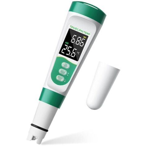 Testeur De Ph Et De Salinité Pour Piscine, 5 En 1 : Mesure De La Salinité Des Piscines D'eau Salée, Mesure Tds, Ph, Ec Et Tem, Testeur D'eau Potable.