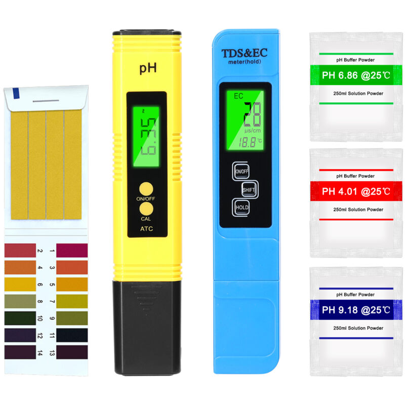 Testeur de ph professionnel tds/ec, stylo de Test multifonctionnel, ensemble d'outils de Test de ph de l'eau, Kit de dispositif de détection d'eau