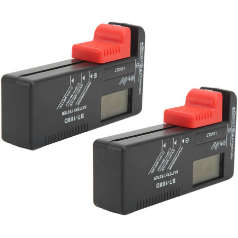 Testeur de piles AA AAA 9V avec écran LCD - 2 unités pour vérifier la capacité