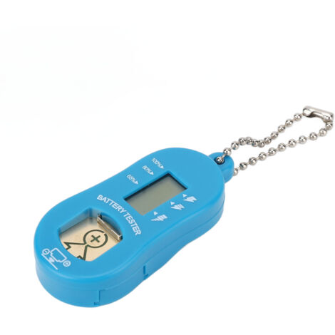 Testeur de Piles Bouton Portable avec Écran LCD pour Aides Auditives, Bleu Clair
