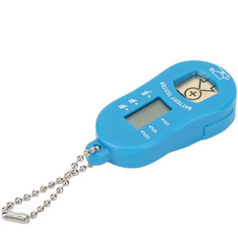 Testeur de Piles Bouton Portable avec Écran LCD pour Aides Auditives, Bleu Clair