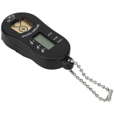 Testeur de Piles Bouton Portable avec Écran LCD pour Aides Auditives - Noir