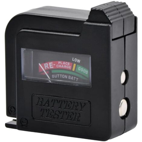 Testeur de Piles numérique, Testeur de Piles Universel, Testeur Batterie, Fonctionne sans Pile, pour AA/AAA/C/D et 9V PP3 Batteries et Piles Boutons (modèle: BT860)