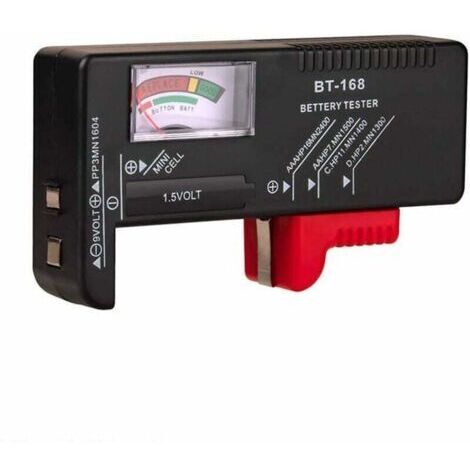 Testeur de piles, testeur de tension de piles, testeur pour piles bouton AA/AAA/C/D/9 V/1,5 V, écran LCD universel