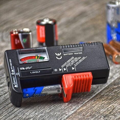 CandyTT Testeur de Batterie BT860 amélioré Testeur de Tension de Batterie Universel AA AAA CD 9V Pile Bouton Instrumentation Testeur de Batterie dalimentation Noir 