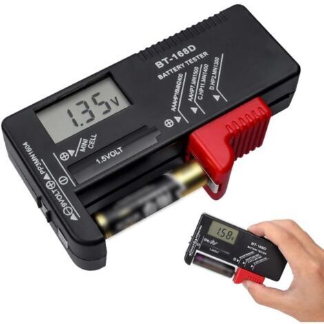 Testeur de Piles Universel BT-168D - Test Batterie Numérique AA AAA C 9V Bouton