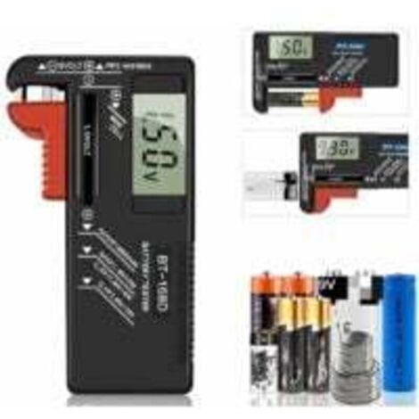 Testeur de Piles Universel Numérique pour AA, AAA, C, D, PP3, 9V, 1.5V - Fonctionne sans Pile