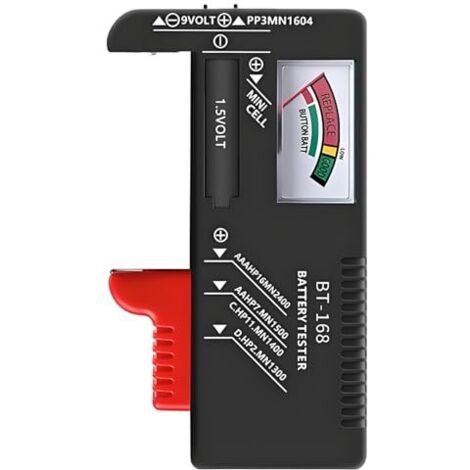 Testeur de Piles Universel,Testeur numérique,pourAA, AAA, C, D, 9V et 1.5V - Contrôleur Tension Batterie, Portable Facile à Utiliser (Style pointeur) Style pointeur