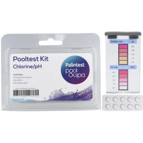 Testeur de piscine CHEM3831 mesurant le pH et le chlore (Oxygène actif dans la piscine)