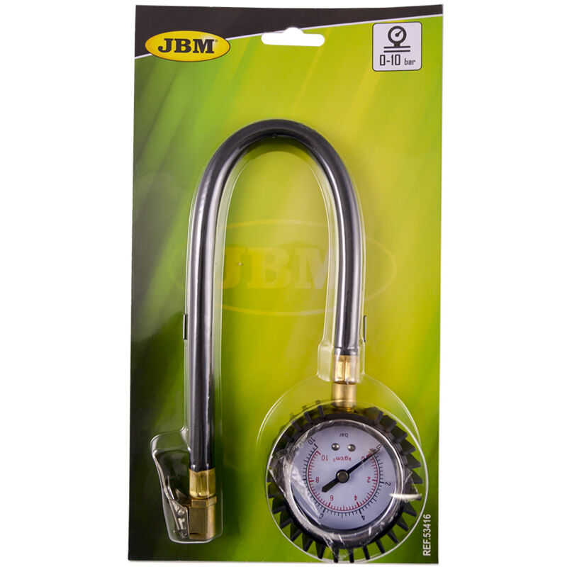 JBM - Manomètre de pression des pneus avec chambre à air (0-10 bar) 53416