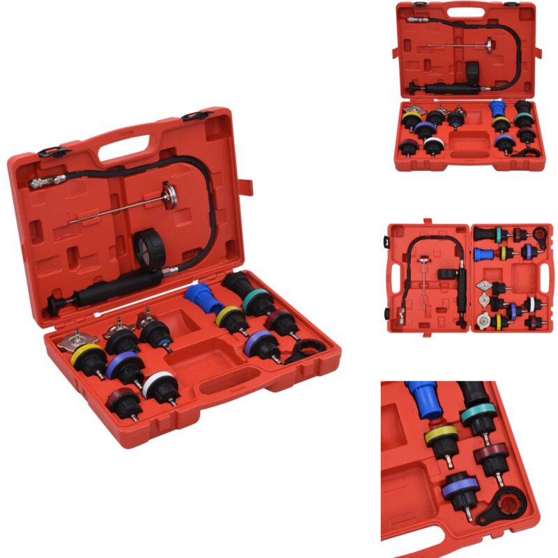 Vidaxl - Testeur de pression pour refroidissement et bouchon 18 pcs - Outil De Diagnostic Automobile - Testeur De Pression De Liquide De