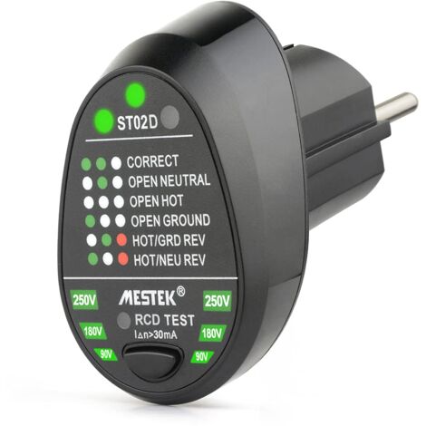 Détecteur Voltmètre De Prise Intelligente Numérique, Prise RCD, Détecteur De Disjoncteur