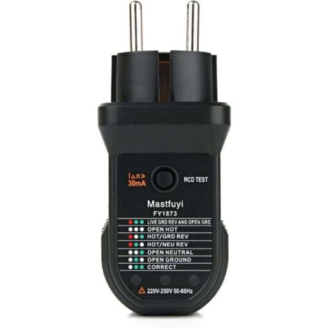 Testeur de prises UlisemSocket, testeur de prises différentielles avancé, fil neutre automatique, fil de terre direct, détecteur de polarité de circuit, testeur de fuites électriques, testeur de prise