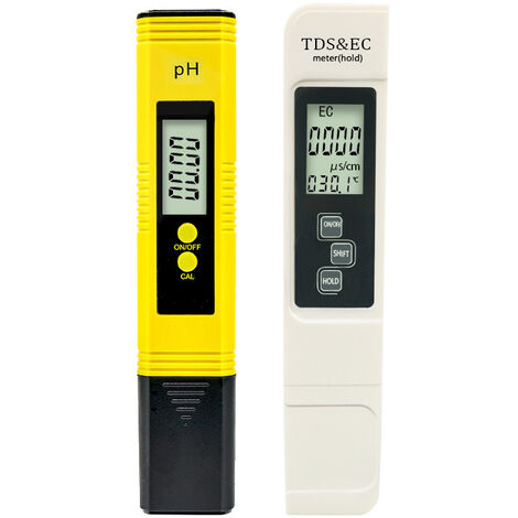 Testeur de qualité de l'eau, pH-mètre avec résolution haute précision 0,01, thermomètre TDS+EC+ pour eau potable, aquarium, piscine, spa