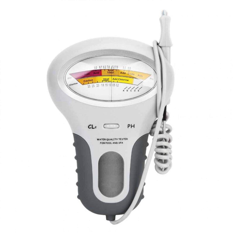 Testeur de qualité de l'eau, pH-mètre, détecteur d'eau de testeur de Chlore, pour Piscine, pour pH d'eau Potable, sans Batterie, Grands écrans,