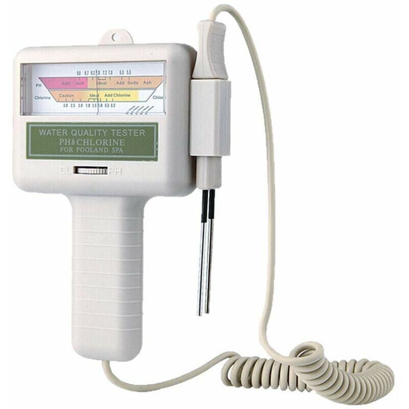 SNQ - Testeur de qualité de l'eau, Qualité Eau Testeur, ph Testeur Automatique de Chlore Résiduel Ph Eau Testeur Analyse Chlore Piscine Kit Test--