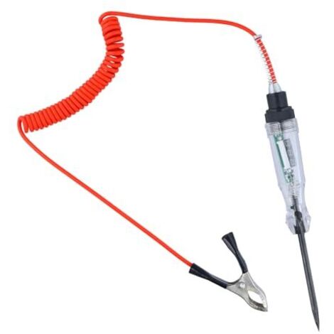 Testeur de Relais Automobile Stylo Tension 3-120V DC Électrique avec Voyant Numérique LED Fil à Ressort Rétractable Batterie pour Auto, Voiture, Camion, -
