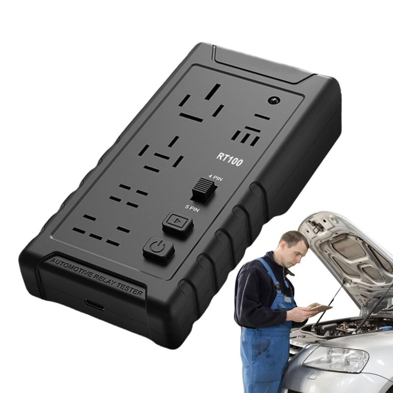 Testeur de relais automobile, testeur de relais de voiture, Analyseur de batterie sans fil Testeur de relais 12V / 24V, Outil de diagnostic compact