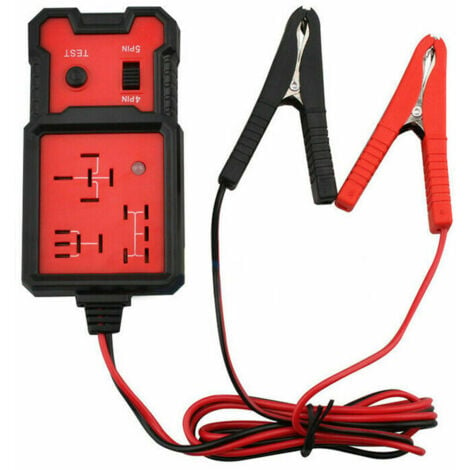 JORMFTTE Testeur De Relais Automobile,Auto Relais Outil De Diagnostic,Testeur De Relais Electronique 12V, Voiture Batterie Checker Avec Clips