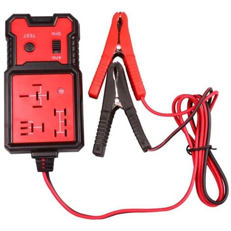 Testeur de Relais Électronique 12V avec Pinces Diagnostic Batterie Voiture Automatique