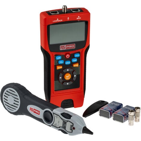 Testeur de réseau RS PRO 2670 connecteur F, RJ12, RJ45, Cat5, Cat6, Cat7 ( Prix pour 1 )