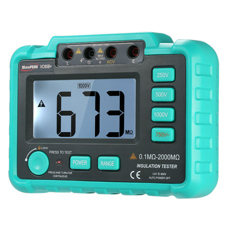 Testeur de résistance d'isolement numérique lcd mégohmmètre mégohmmètre DC250V/500V/1000V AC750V