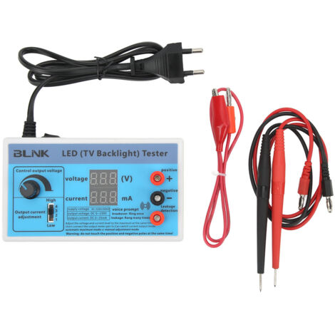 Testeur de Rétroéclairage LED Multifonction pour TV, Outil de Réparation Bandes et LEDs, Détecteur de Lumière 0‑230V, Prise EU 220V