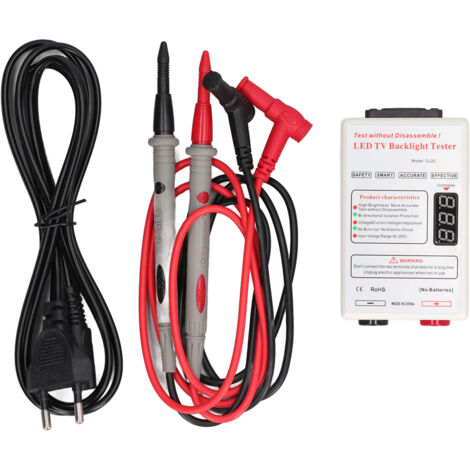 Testeur de Rétroéclairage TV, Lampe à LED pour Diagnostic Écran, Détecteur de Luminosité 0‑320VDC, Prise EU 85V-265V