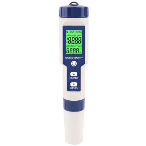 Testeur De Sel De Piscine, Testeur De Sel D'Eau De Mer Numérique 5 En 1, Kit De Test Étanche Ip67